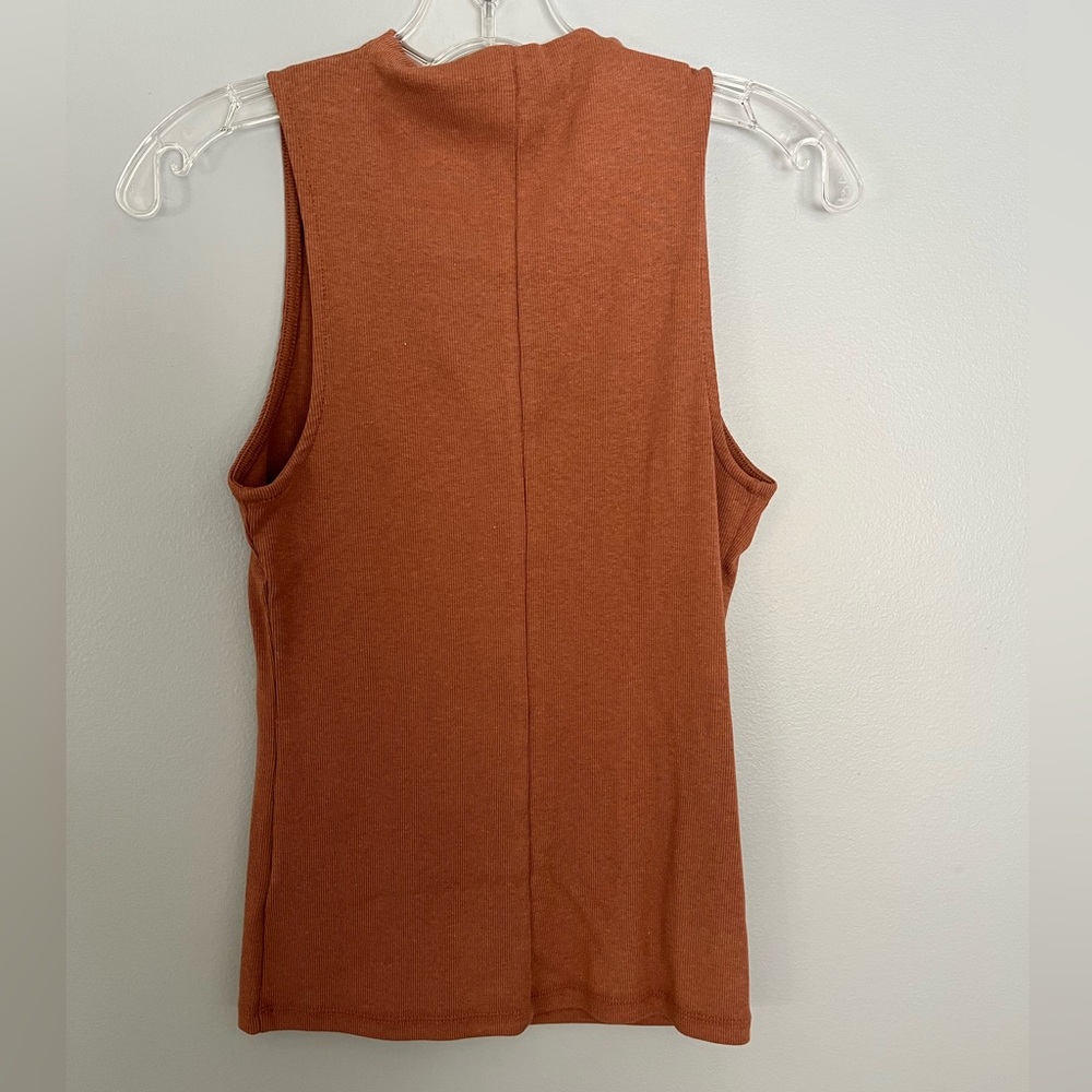 A New Day Ribbed Rust Colored Tank Tank - Picture 3 of 5
